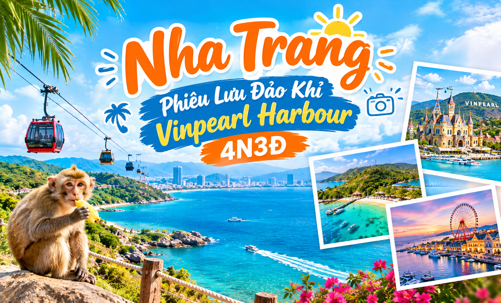 NHA TRANG - PHIÊU LƯU ĐẢO KHỈ - VINPEARL HARBOUR 4N3Đ